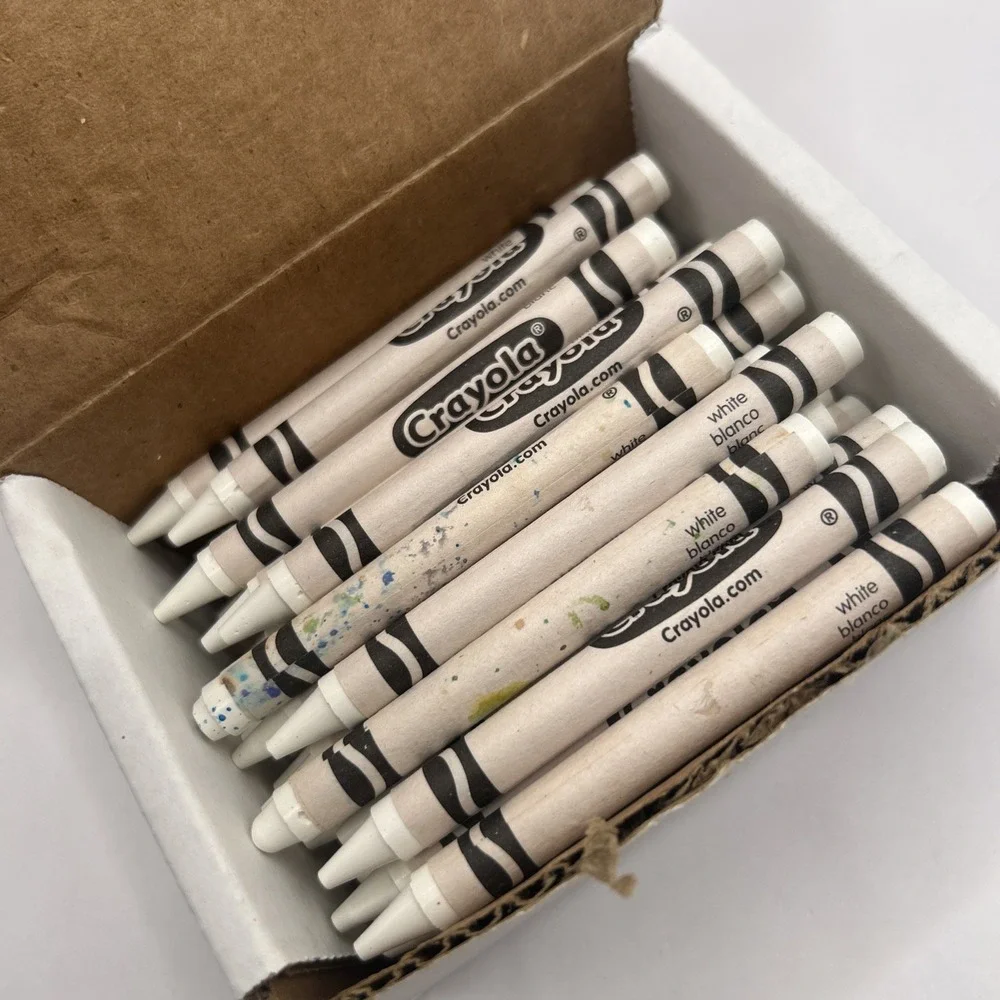 Crayola White Crayons – 50 Count Lot (47 New, 3 Used) Bulk Art And Craft Supply